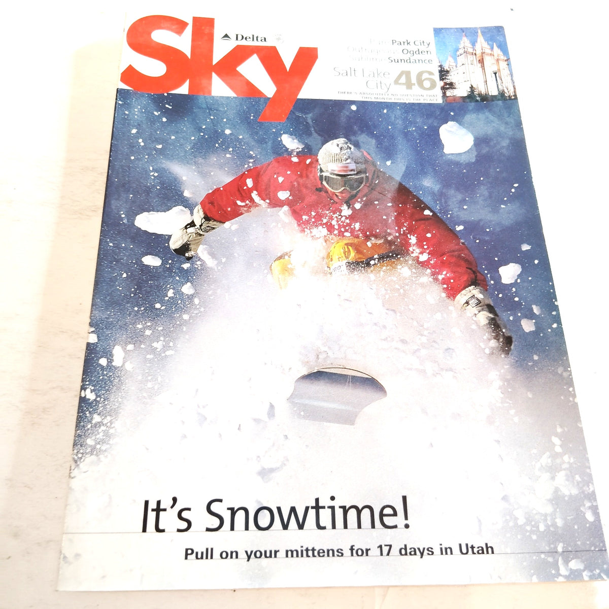 Delta Sky Magazine, February 2002: Skiing, Robert Redford, Winter Olympics