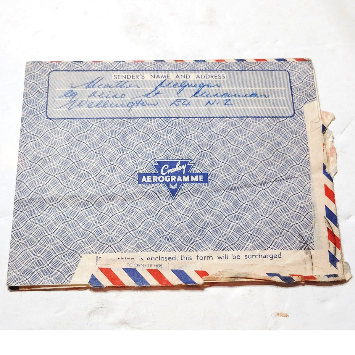 1957 New Zealand 8d Aerogramme Cover to USA - Queen Elizabeth II Airmail