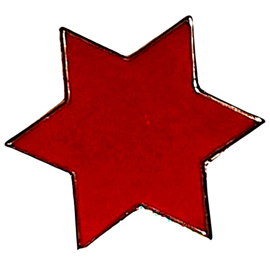 6th Infantry Division Red Star Novelty Hat Lapel Pin 3/4"