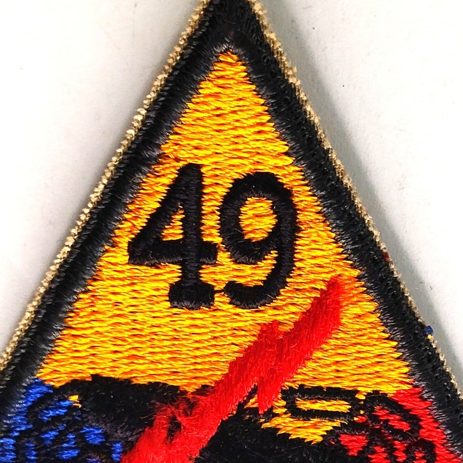 US Army 49th Armored Division Novelty Patch 3‑3/8" × 3‑7/8" Sew‑On