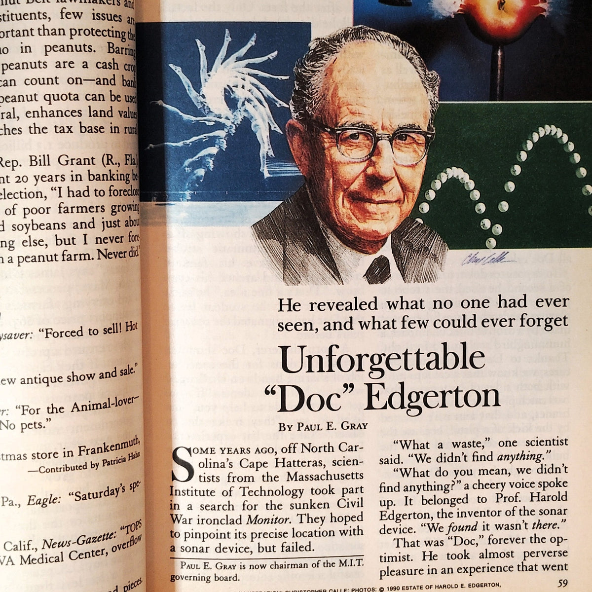 Reader's Digest Magazine January 1991 Vintage "Doc" Edgarton Back Issue