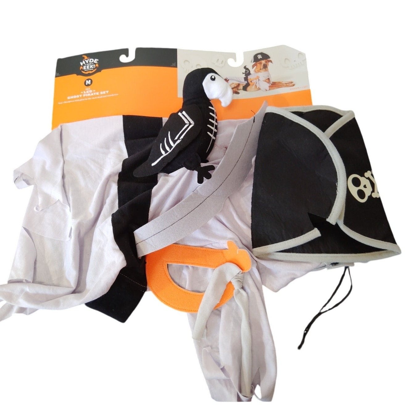 Hyde & EEK! Boutique Halloween Ghost Pirate LED Dog Costume – Medium
