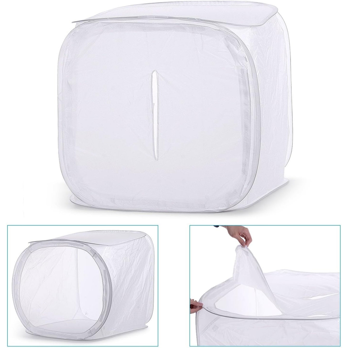 32x32" Photography Shooting Tent Kit, 400W 5500K Lights 4 Backgrounds