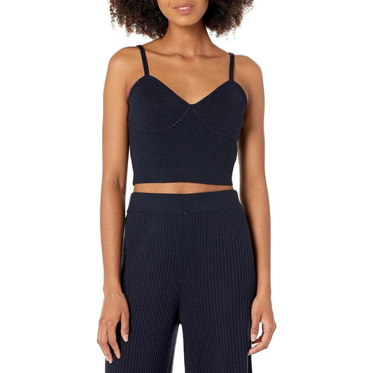 The Drop Women's Catalina Sweater Bralette, Navy, L (12-14)