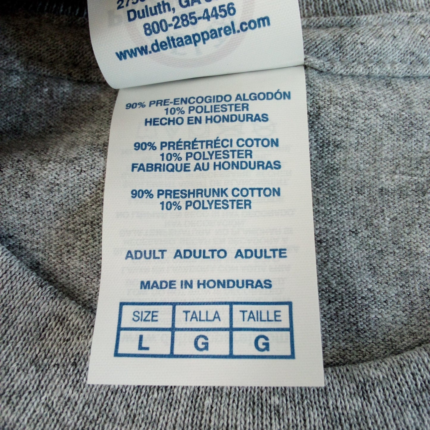 Men’s Heather Gray American Flag Graphic T‑Shirt – Large, Delta Pro Weight Tee