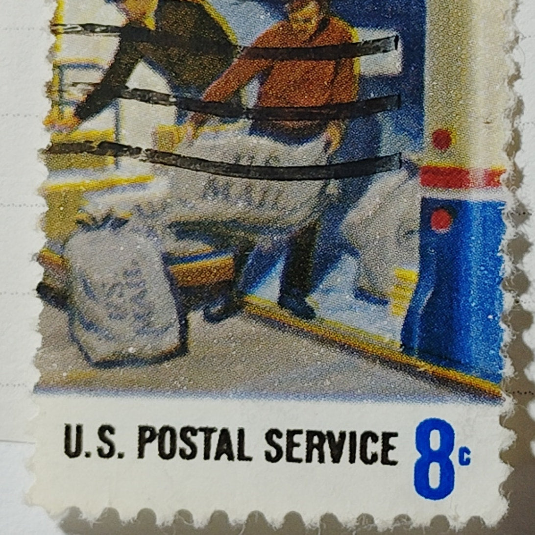 1973 US 8c Loading Truck Postal Employees Stamp #1496 Used Cancelled