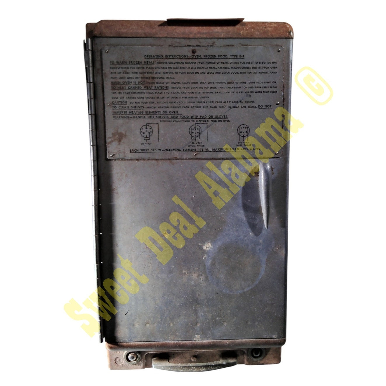 1960's Air Force Airplane Oven Assembly Box, Mansfield Aircrafts Products Co.