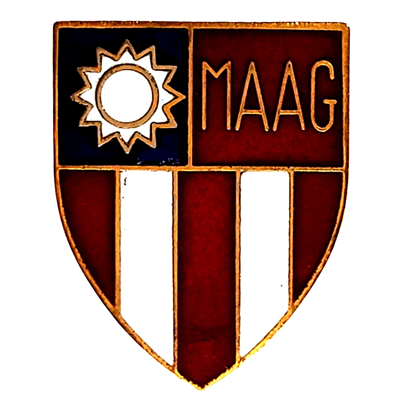 MAAG Formosa Taiwan Novelty Hat Lapel Pin 1" × 3/4"