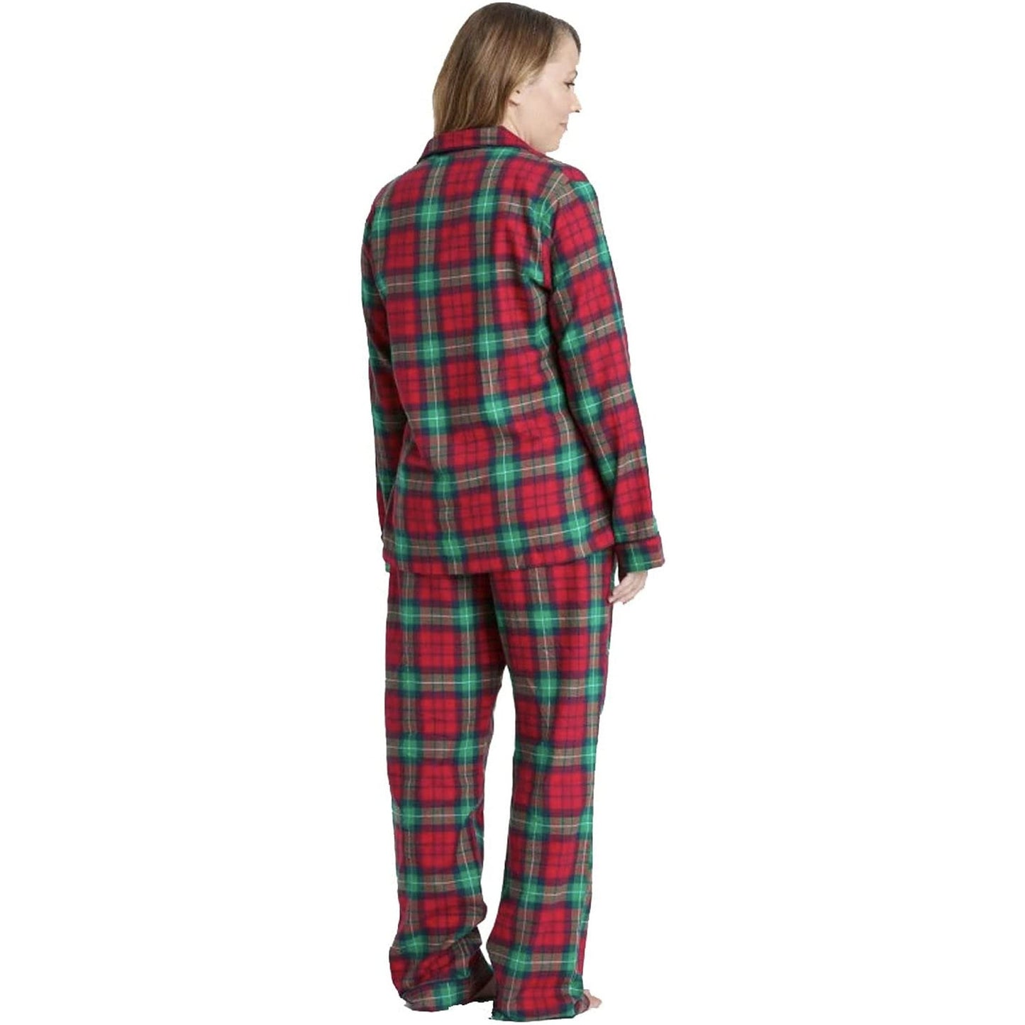 Wondershop MED Women's Plaid Flannel Pajama Set, Red Tartan, MED