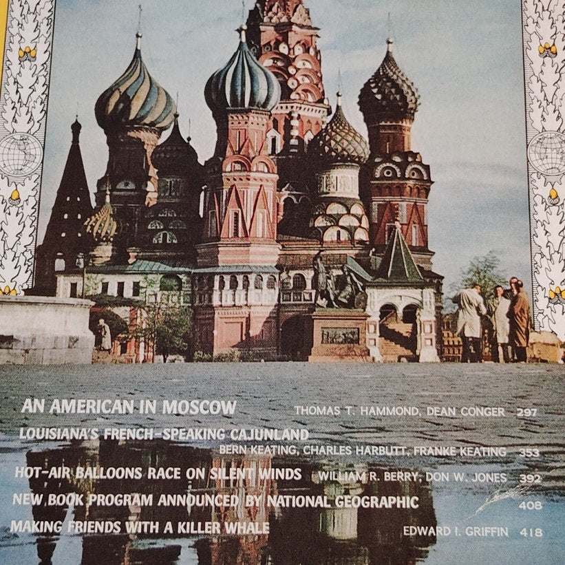 National Geographic Magazine March 1966 | Moscow, Cajun Culture & Killer Whales