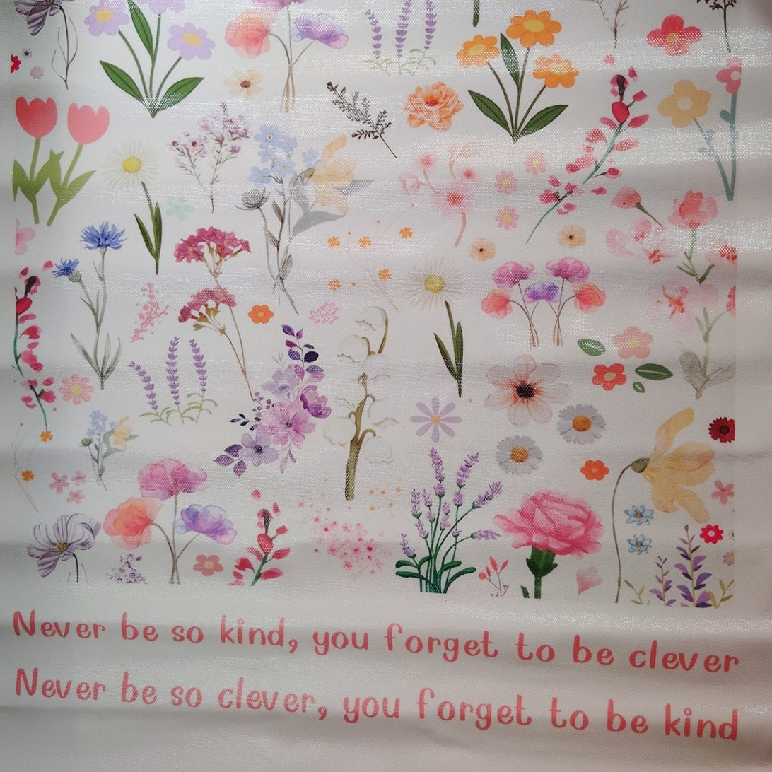 Never Be So Kind Canvas Print Poster – 16x24" Unframed, Floral Quote Wall Art, Pink Aesthetic