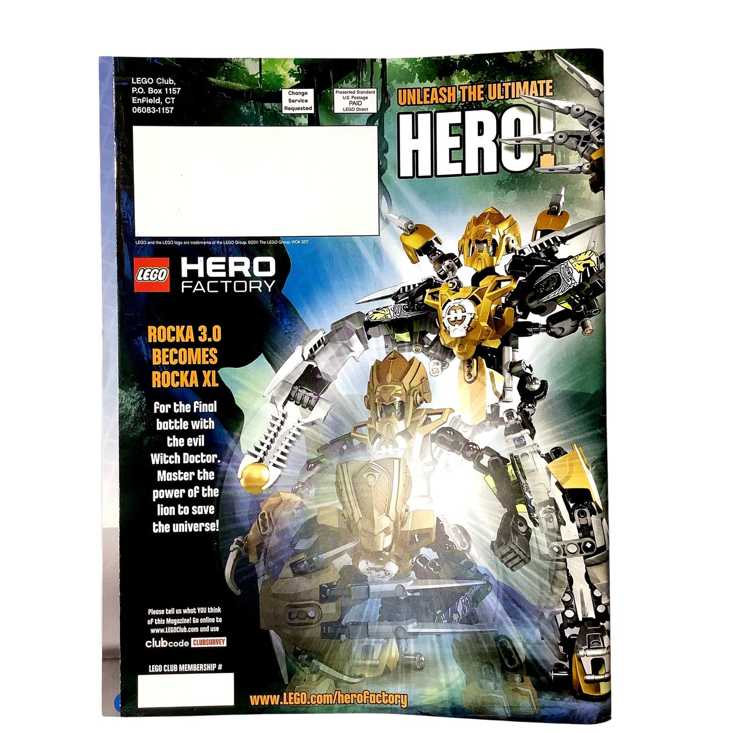 Lego Club Magazine, Rocket off into Space, Star Wars, Sept/Oct 2011, NM 9.4