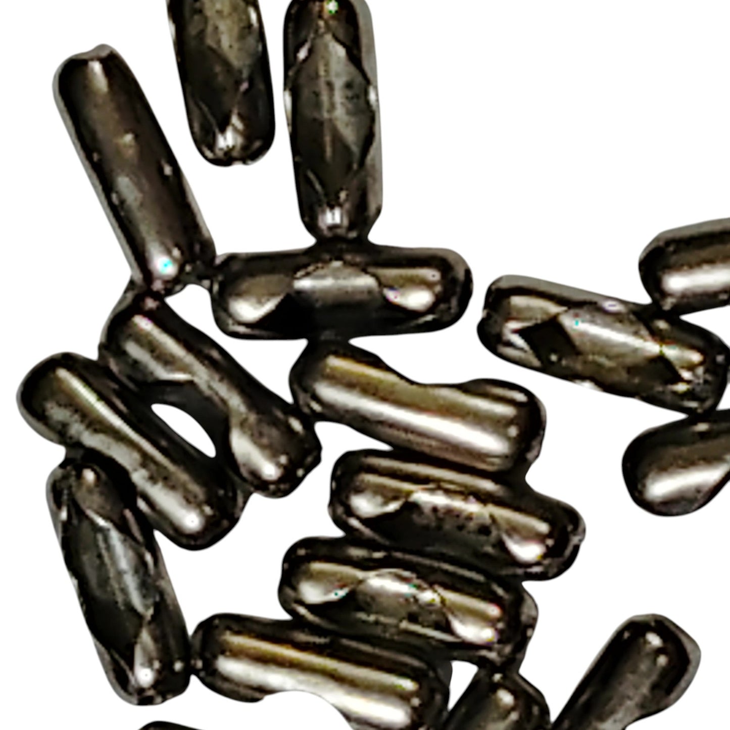 20pcs Ball Chain Connectors – Metal Beaded Chain Couplers, Standard Size, Silver Finish