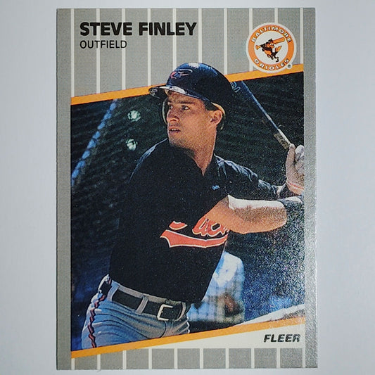 1989 Fleer Update Steve Finley #U-3 Baltimore Orioles Rookie RC - Outfield VG/EX