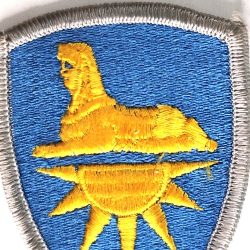 US Army Intelligence Command Novelty Embroidered Sphinx Sunburst 3" × 2" Sew‑On