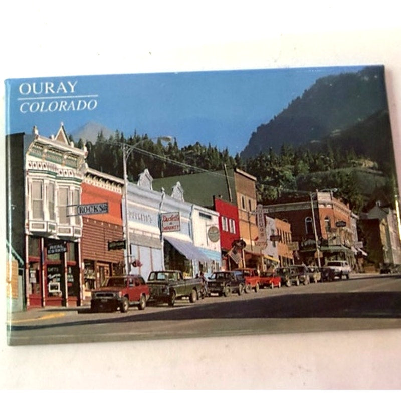 Ouray Colorado Main Street Photo Magnet Victorian Downtown 3" × 2"