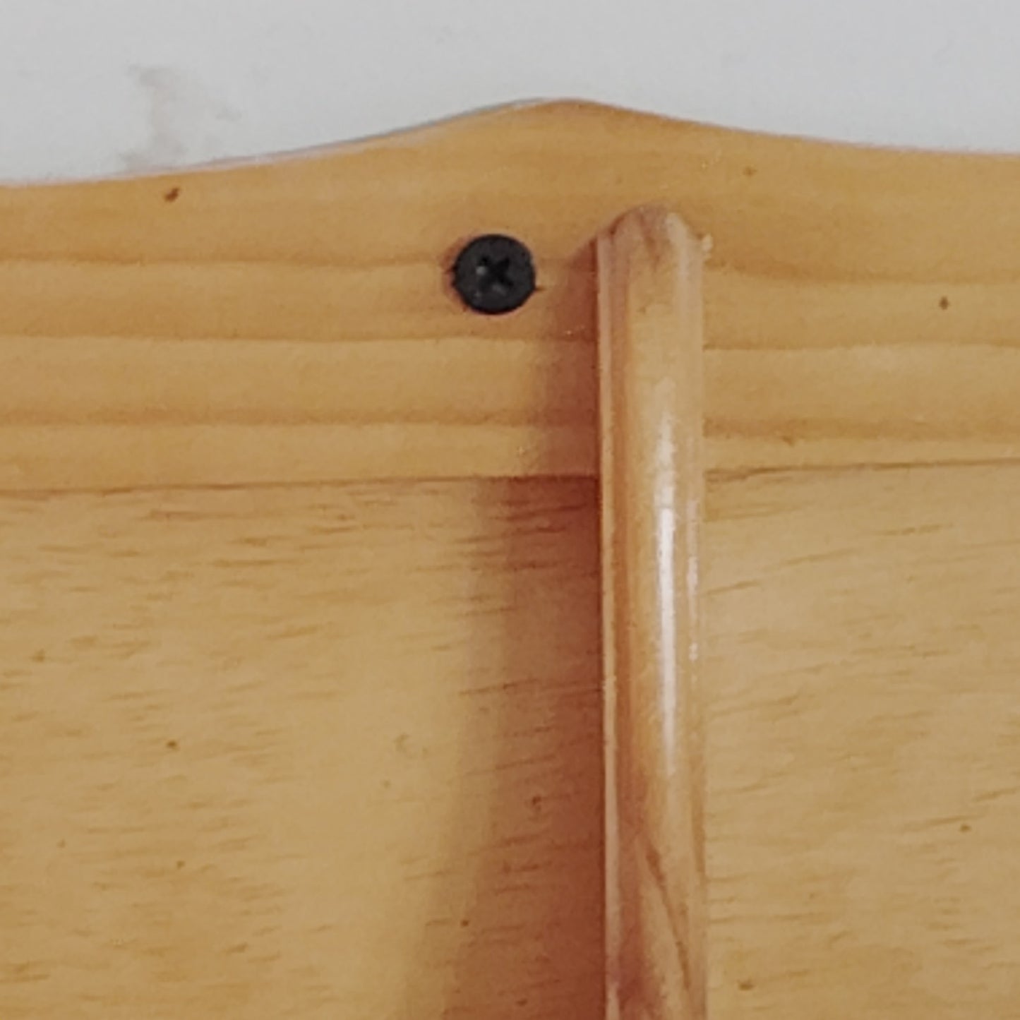 Vintage Country Pine Wall Rack — Letter Slots, Key Hooks & Heart Cutouts