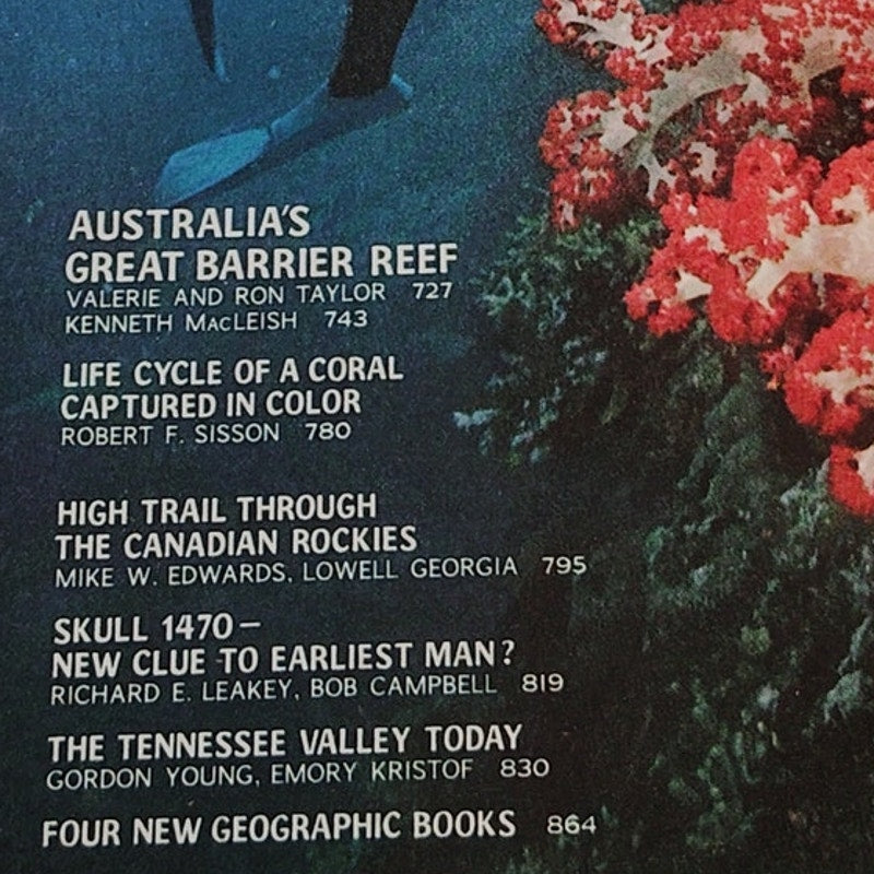 National Geographic – June 1973, Great Barrier Reef, Canadian Rockies, Early Man