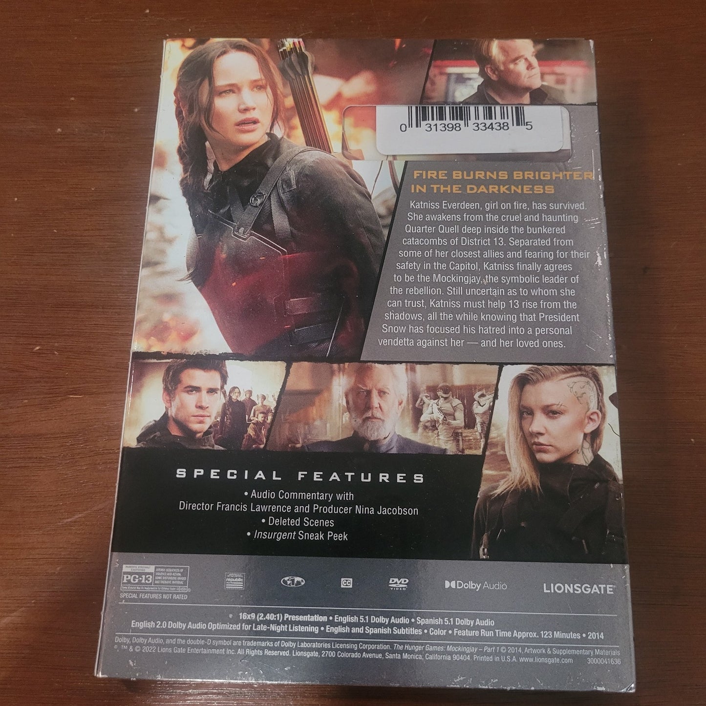 Hunger Games Mockingjay Part 1 DVD 2014 Action Adventure Dystopian Thriller