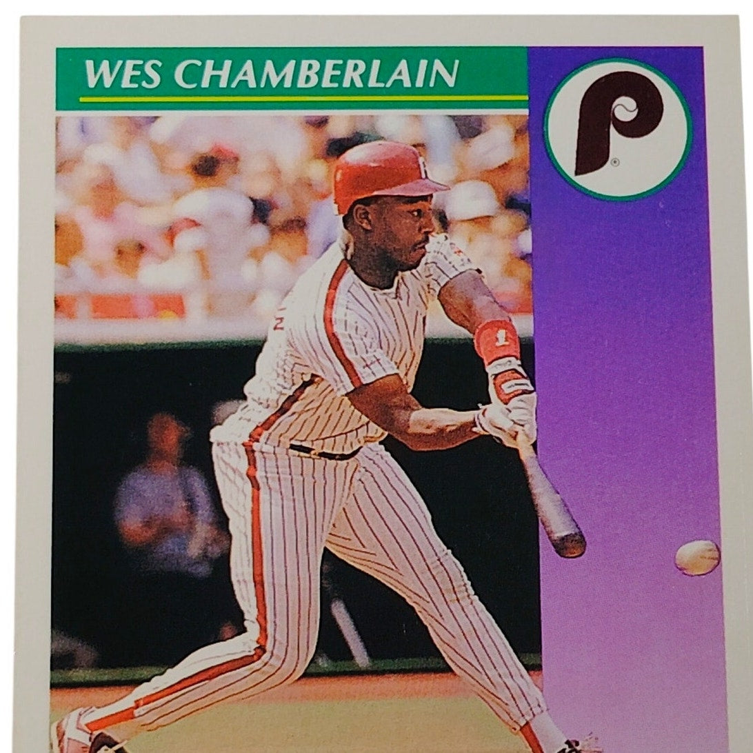 1992 Score Wes Chamberlain #384 Philadelphia Phillies Left Fielder MLB Baseball NM