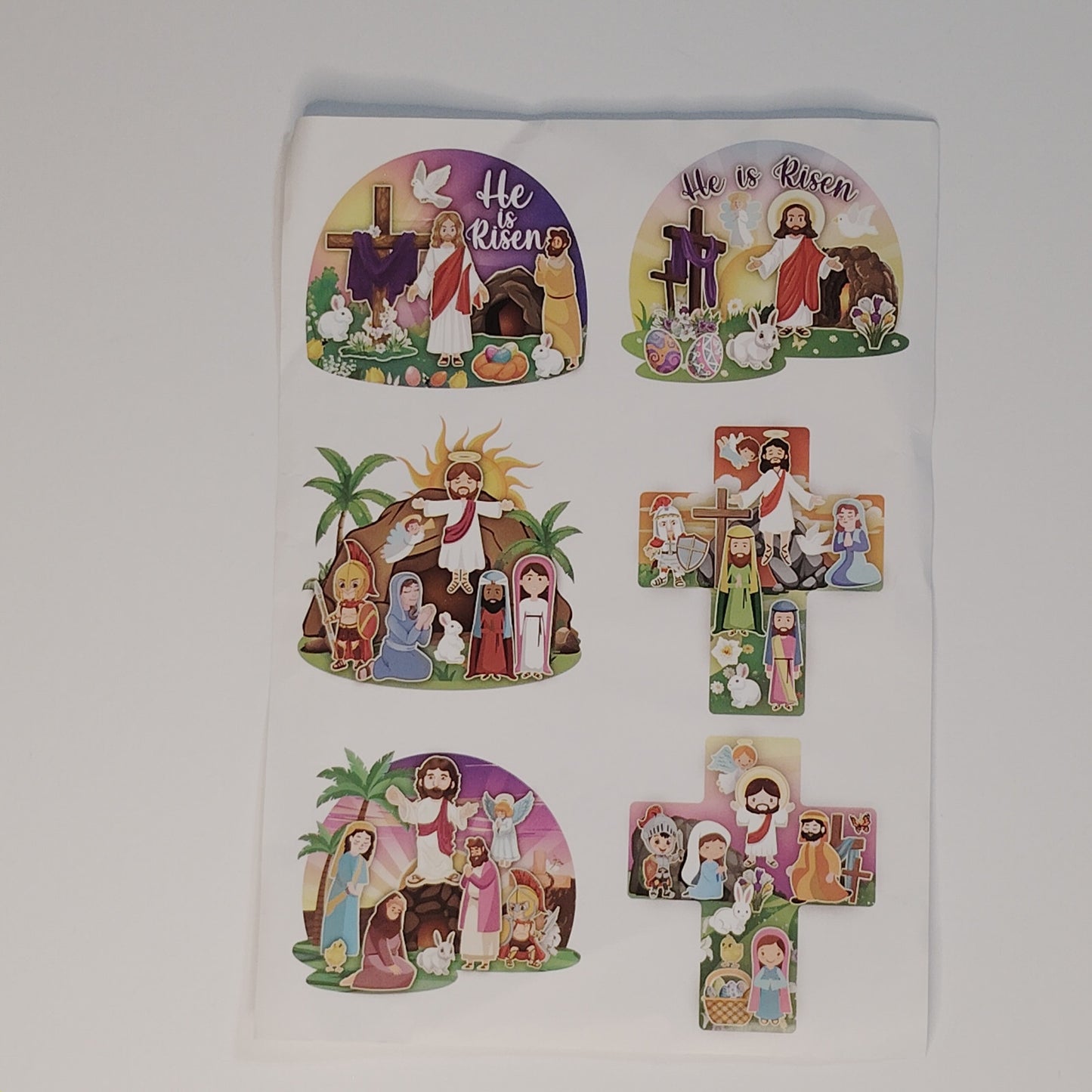 72‑Sheet “He Lives” Easter Resurrection Sticker Craft Kit – DIY Scene Set – NIP