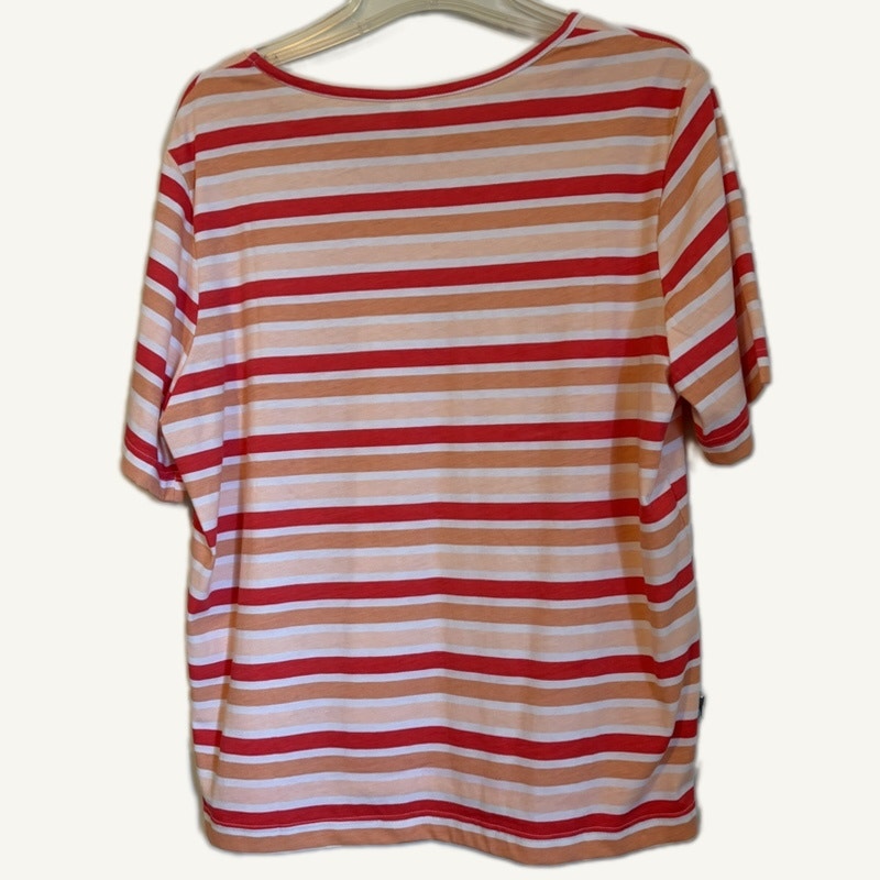 BFA Classics Blair Women's Red 2-Piece Coat & Striped Top Set Size L