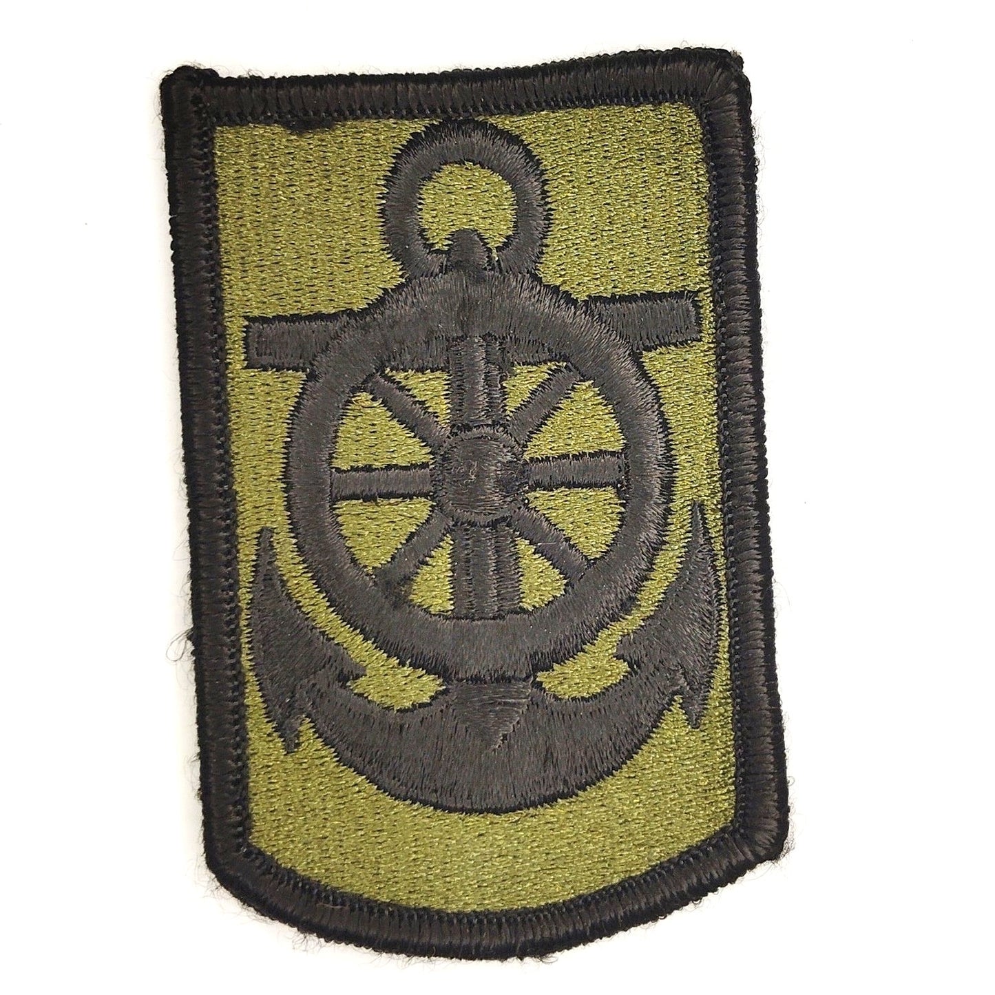 US Army 125th Transportation Command SSI Patch Subdued Green Black Sew‑On 3 × 2"