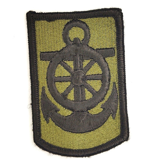 US Army 125th Transportation Command SSI Patch Subdued Green Black Sew‑On 3 × 2"