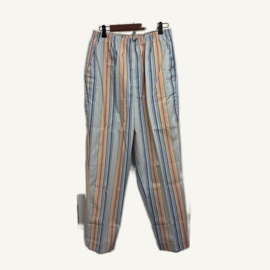 Blair Women's Size 16 Multicolor Striped Pull-On Pants Elastic Waist Straight Leg