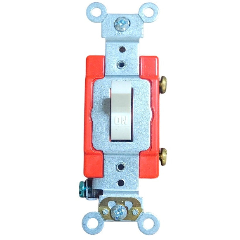 Levition 15/20 Amp Heavy Duty Single-Pole Industrial Toggle Switch, Light Almond