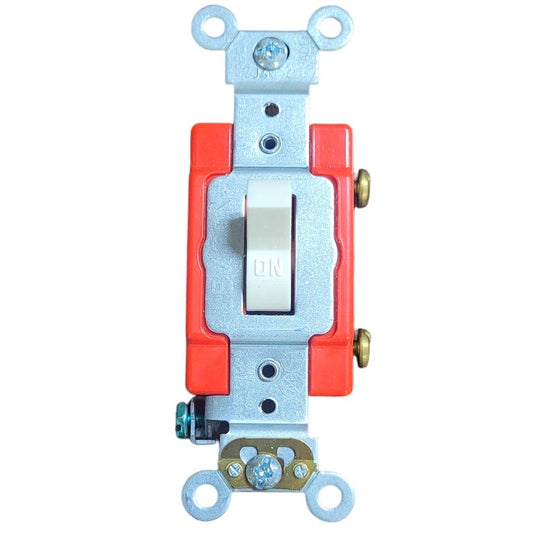 Levition 15/20 Amp Heavy Duty Single-Pole Industrial Toggle Switch, Light Almond
