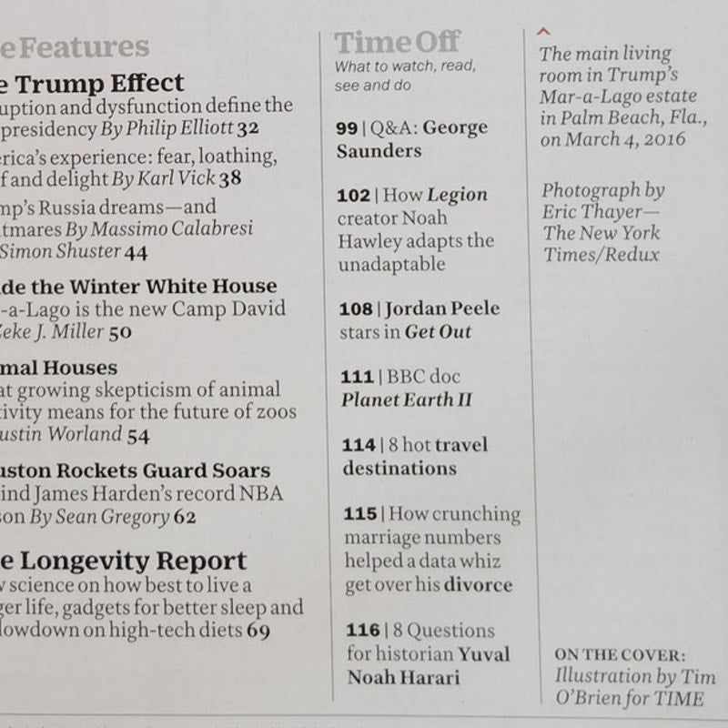 TIME Magazine Feb 27/Mar 6 2017 Trump Nothing to See Here Double Issue