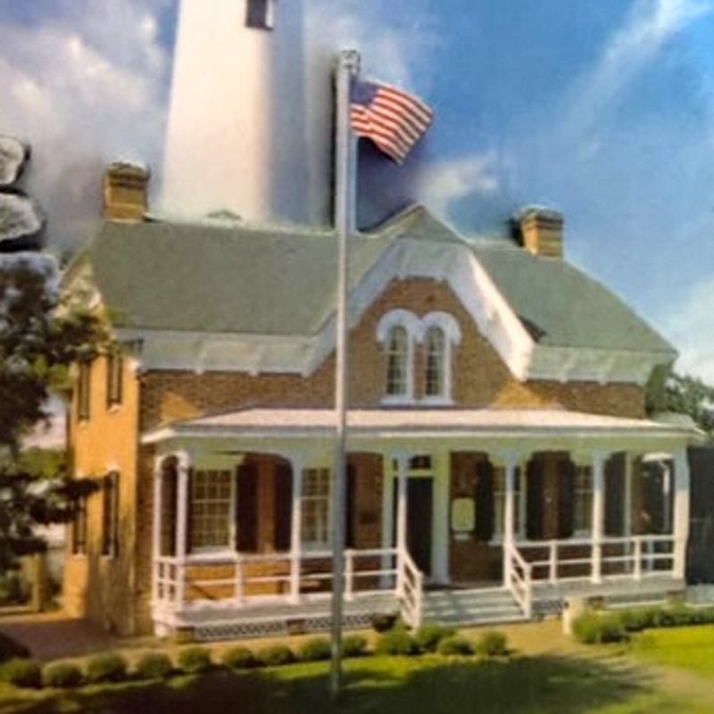St. Simons Island Lighthouse 3D Layered Magnet Keeper’s Dwelling 3" × 2‑1/4"