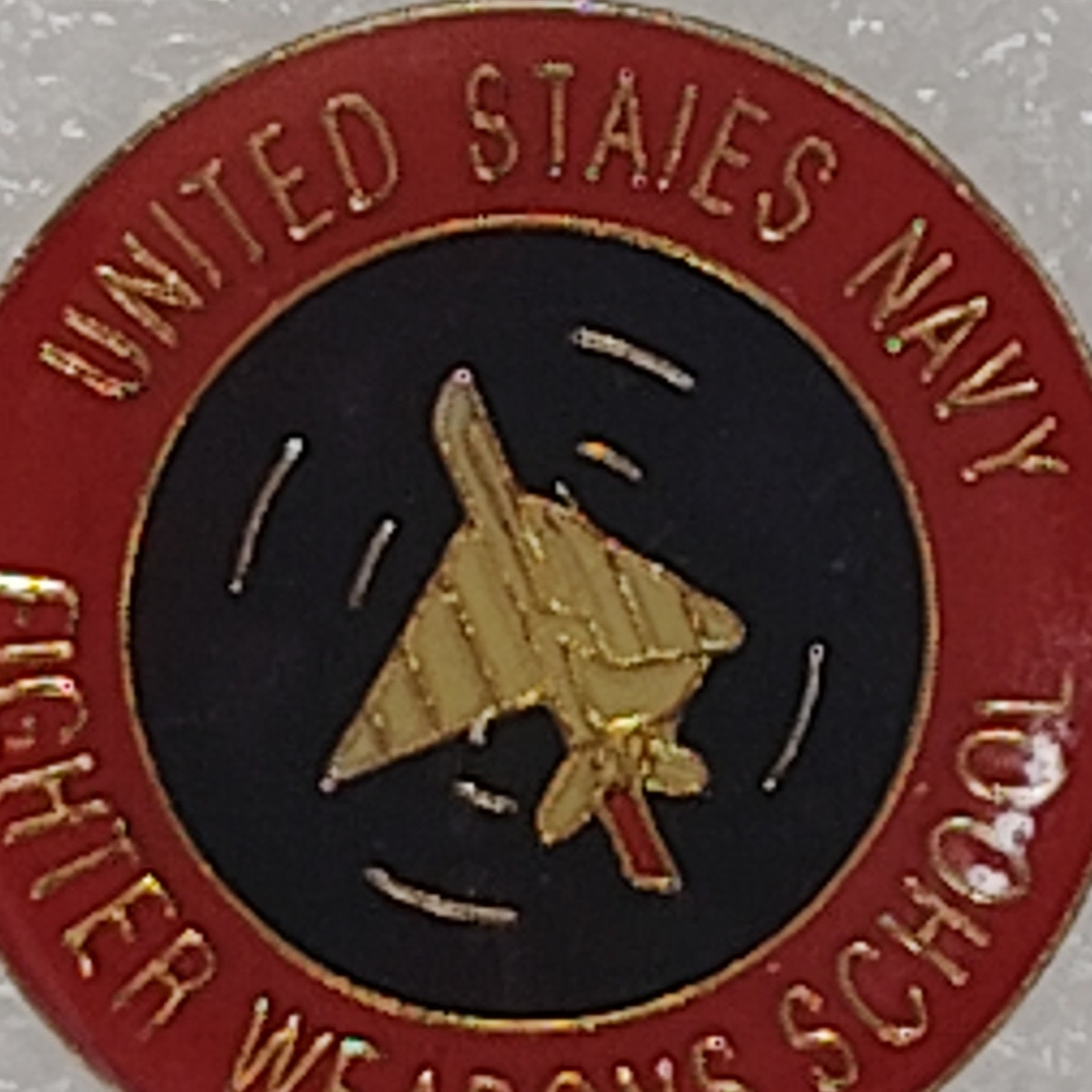 U.S. Navy Fighter Weapons School "Top Gun" Novelty Hat/Lapel/Brooch Pin, Metal