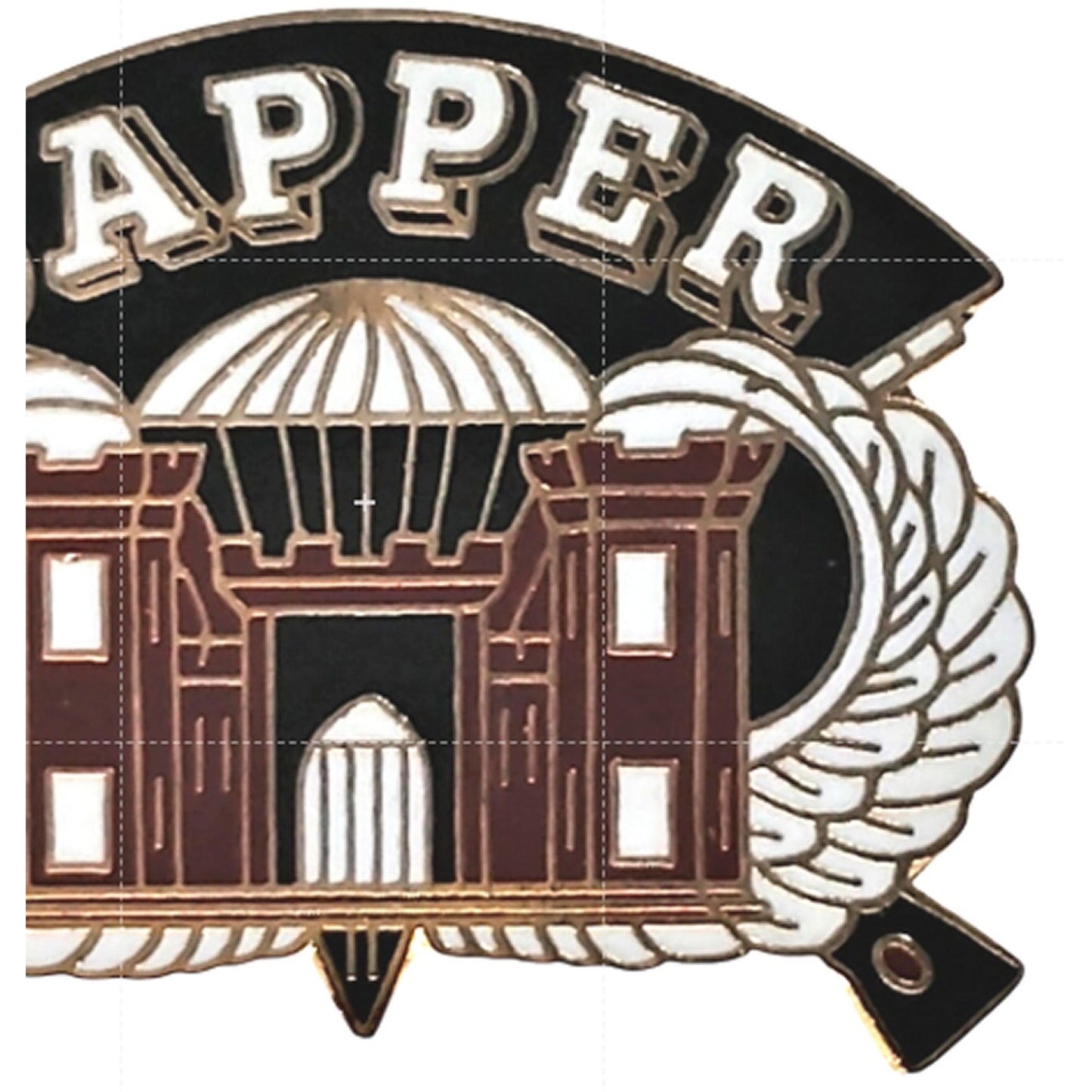 U.S. Army Sapper Combat Engineer Novelty Hat Lapel Pin 1‑1/4" × 1"