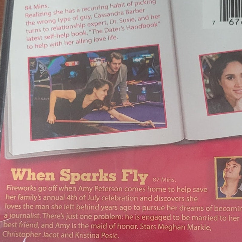 Hallmark RomCom Double Feature DVD Meghan Markle Daters Handbook When Sparks Fly
