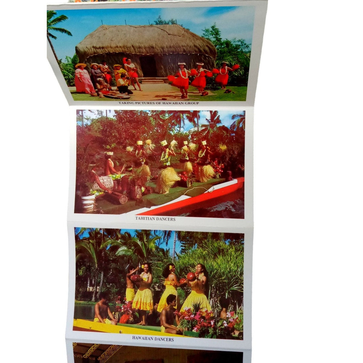 Folding Card, 12 Views, Polynesian Cultural Center, Oahu, HI, 4" x 6", Vintage