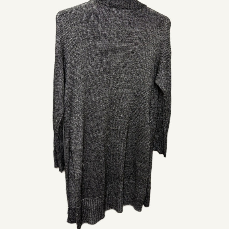 Lane Bryant +Size 14/16 Black Silver Open Front Cardigan Sweater Metallic Knit