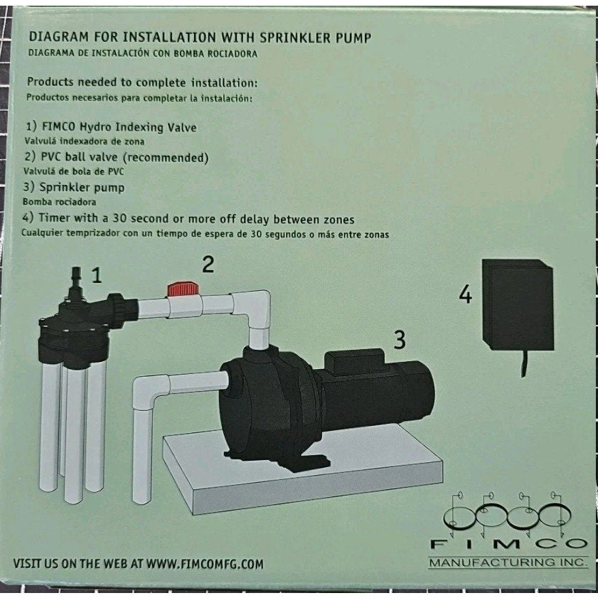 FIMCO 1” 6 Outlet Mini Indexing Valve 5 & 6 Zone Cams Irrigation Sprinkler 9256