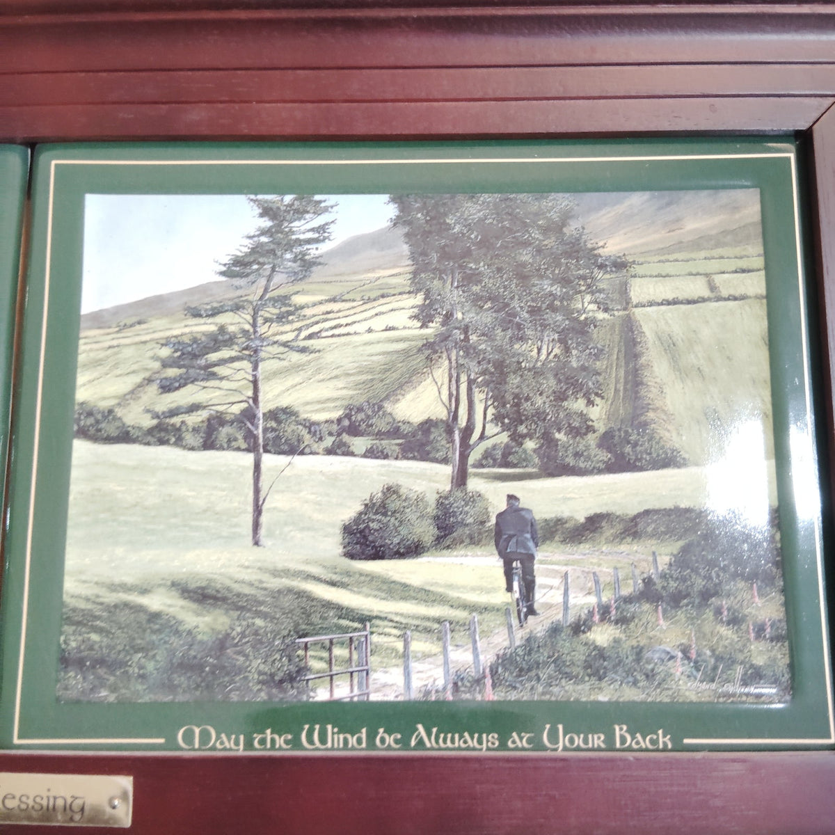 Bradford Exchange Irish Blessing Framed 4-Plate Set by Edmund Sullivan