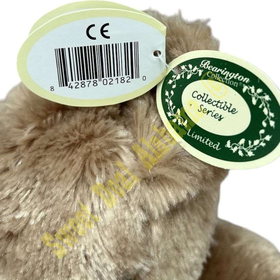 Bearington Baby Collection,  14" "Baby Gus" Stuffed Bear w/ Satin Bow, NIP