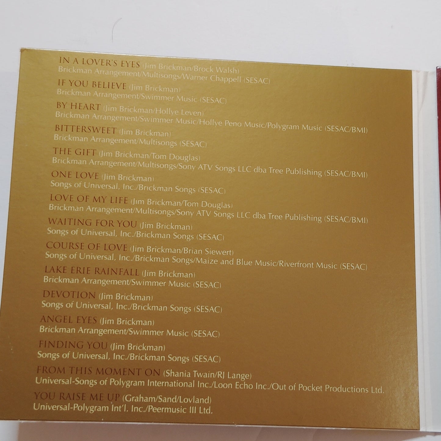 Jim Brickman Romantic Piano & Orchestra CD 2009 Avalon Somerset Digipak 15 Trks