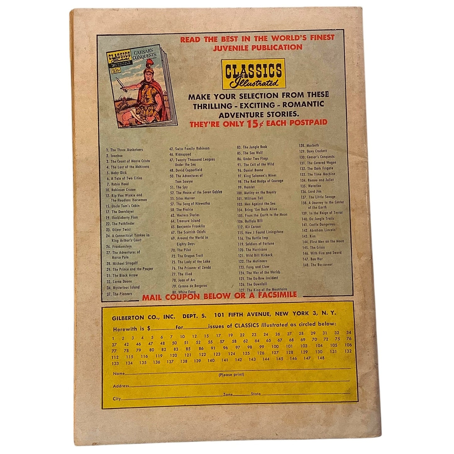 Classics Illustrated, The Black Arrow by Robert Louis Stevenson #31, Nov. 1959
