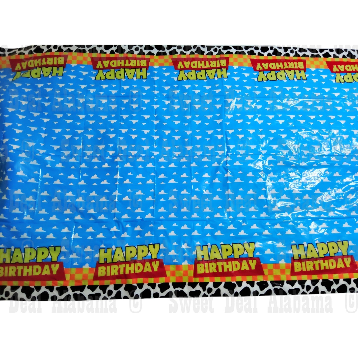 Toy Story Tablecloth 106"x52" – Blue Sky & Cloud Party Cover, Birthday Decoration