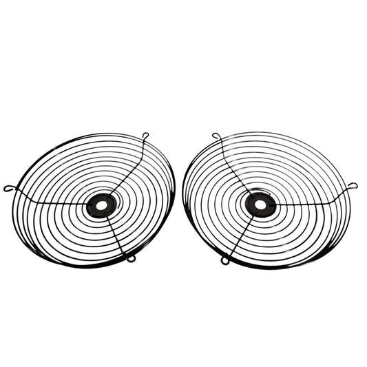 Evaporator Fan Guards – 2-PK, 11" Diameter – Black/Chrome Wire Grill for Walk-In Cooler or Freezer