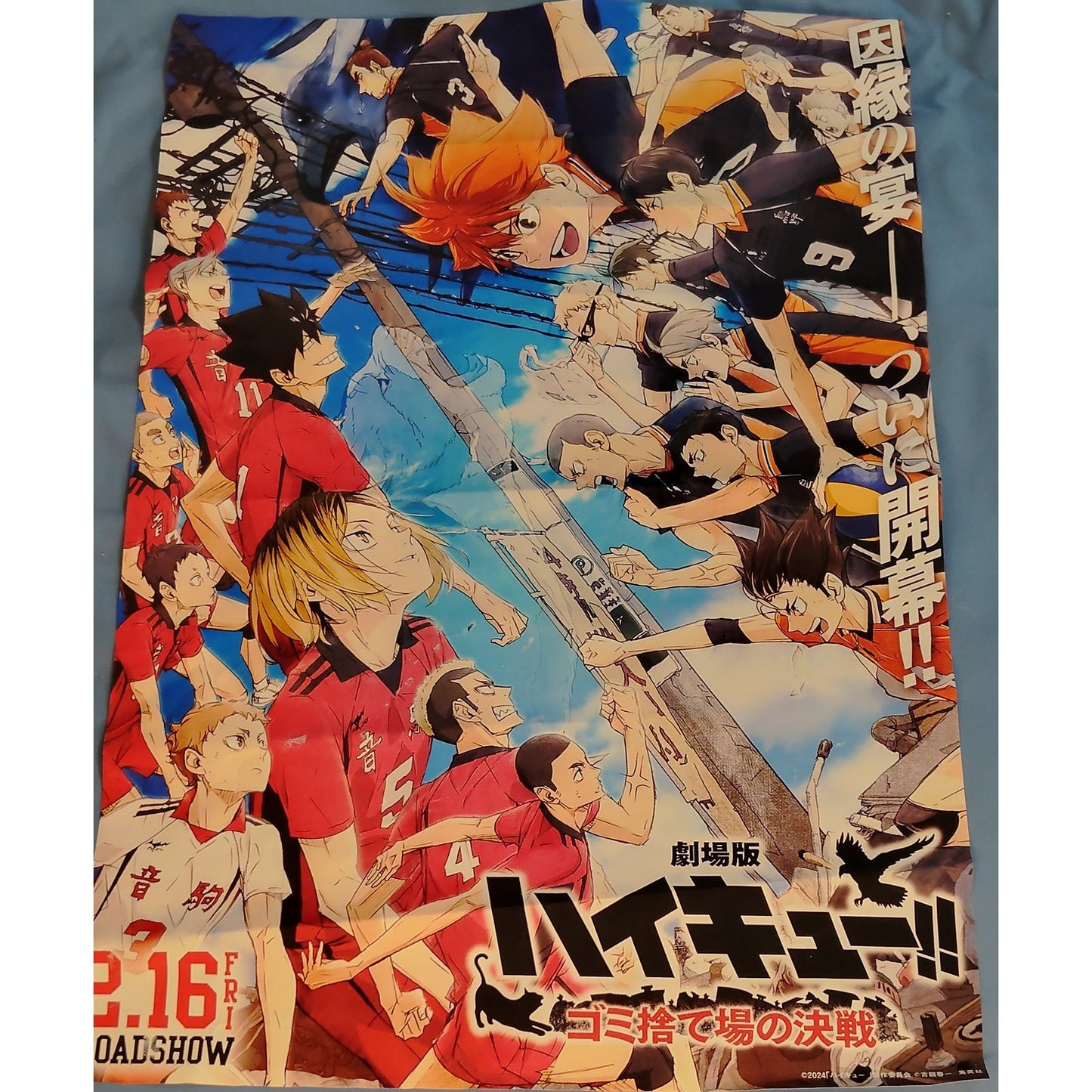 Haikyu!! Dumpster Battle Canvas Poster 16x24 in Anime Film Promo Wall Art
