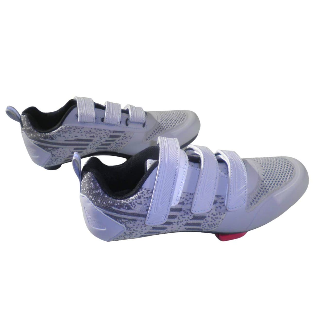 Unisex Road Bike Cycling Shoes 3 Straps, Delta Cleats for Indoor Use, Sz 7, Gray