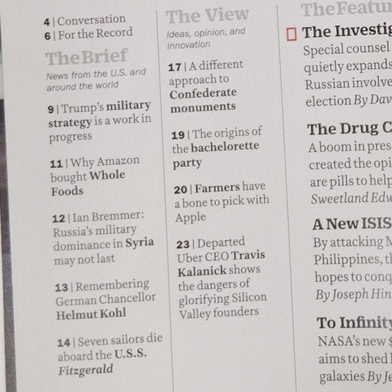 TIME Magazine July 3 2017 Robert Mueller The Lie Detector Vol 190 No 1 Cover