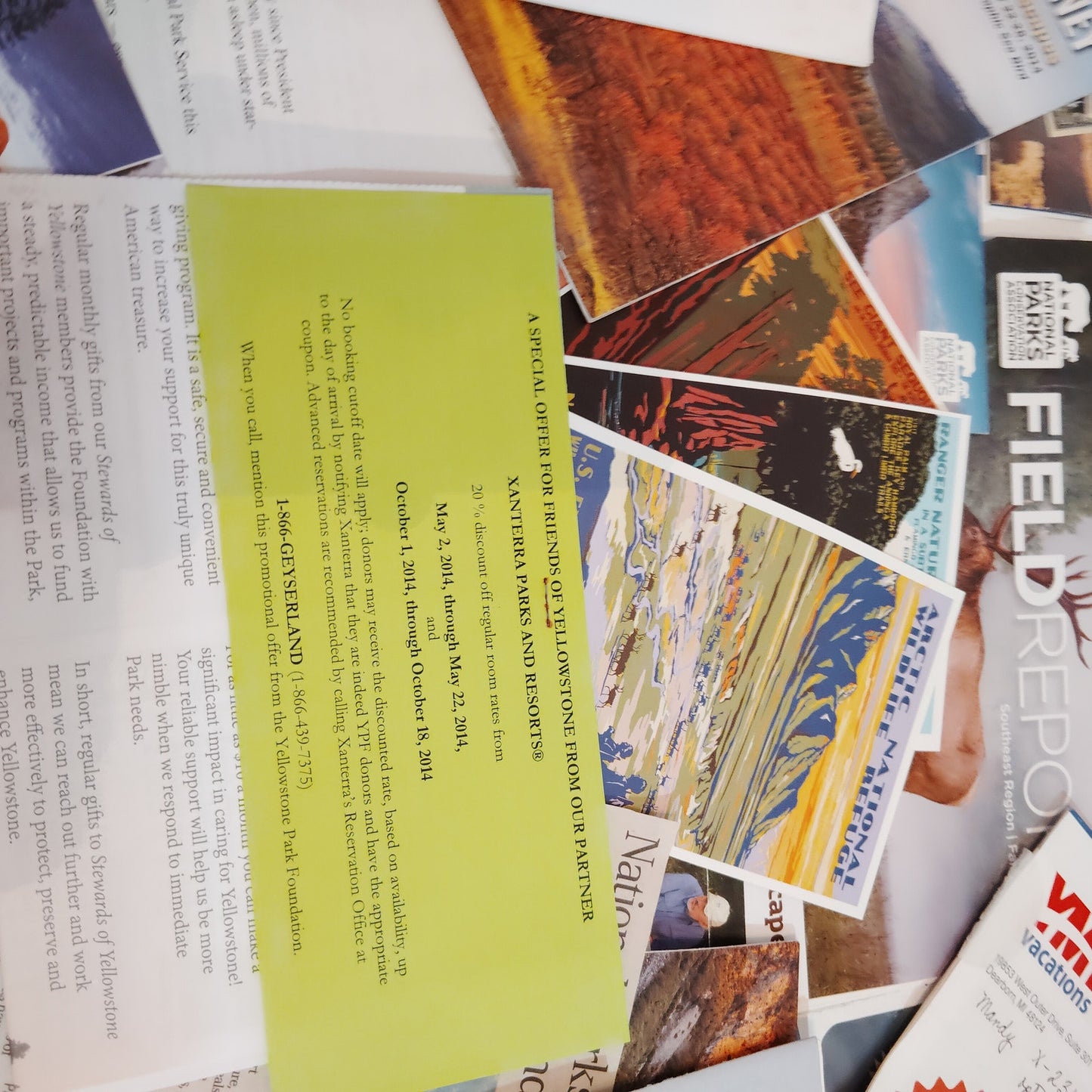 National Parks Conservation Assoc. Ephemera - Field Reports, Brochures, Maps