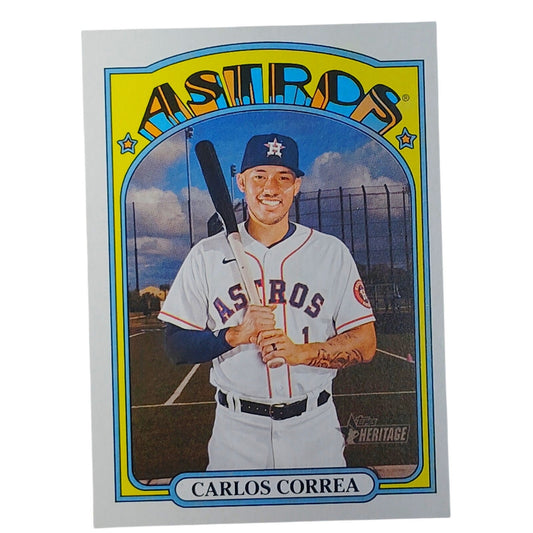 2021 Topps Heritage Carlos Correa 666 Houston Astros Shortstop VG/EX